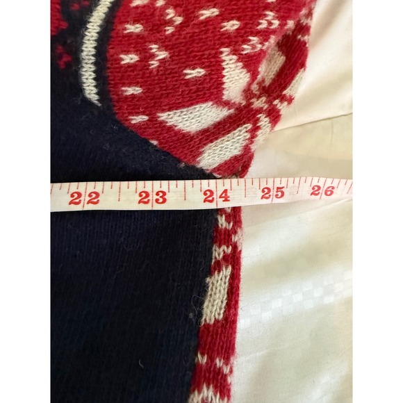 Daniele Blasi Wool Blend Fair Isle Half Zip Sweater Nordic Snowflake XL Italy - Picture 8 of 8